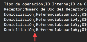 Validación del formato CSV